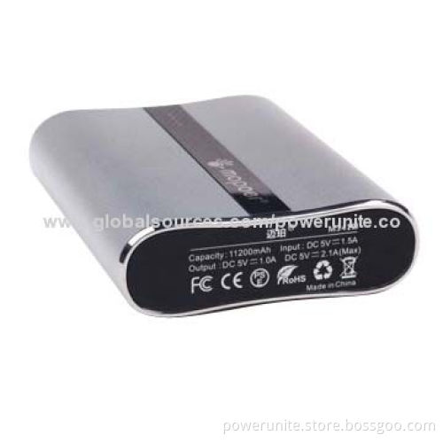 Metal Case Power Bank with High-capacity, 5V DC-1A Input